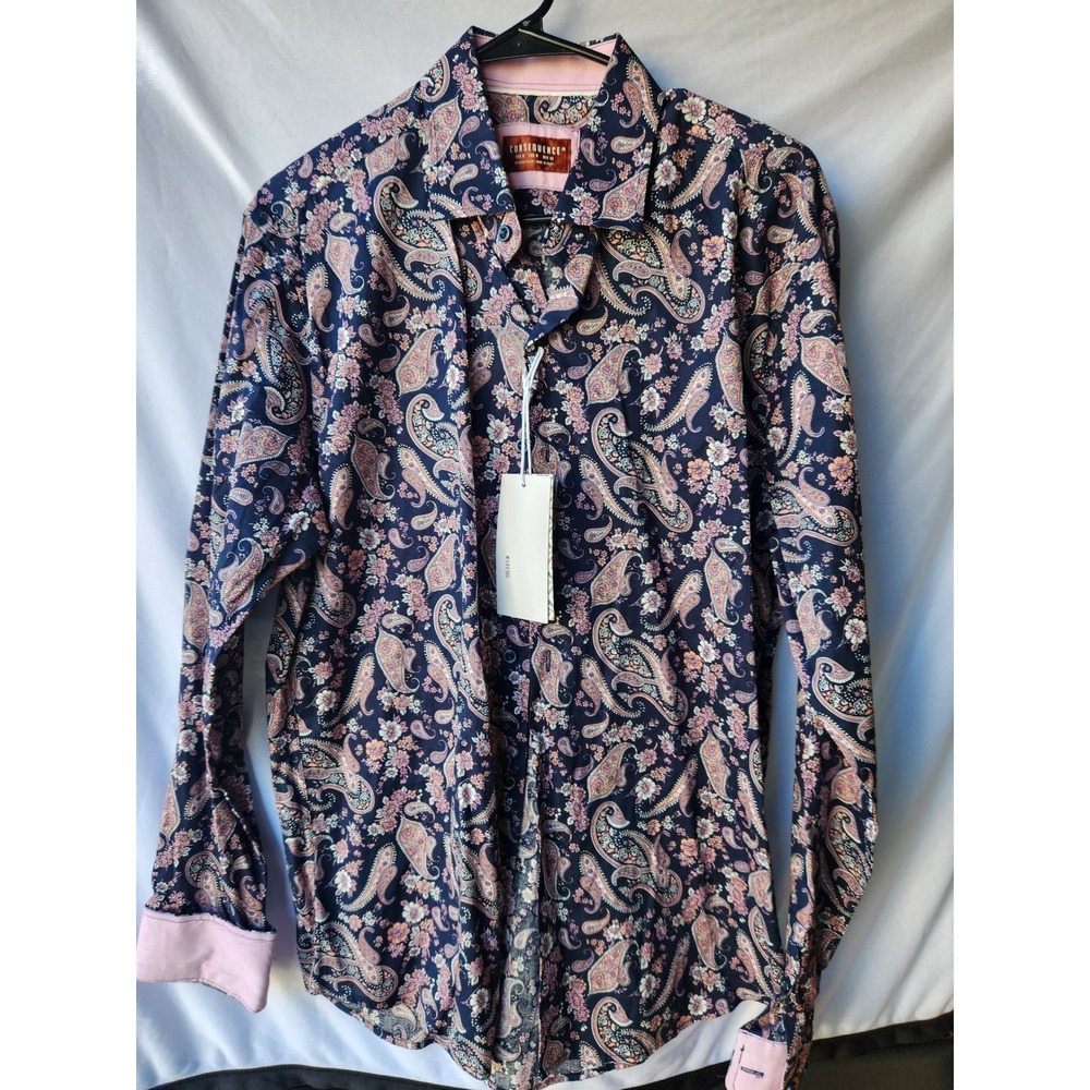 NWT Consequence New York Mens Button Down Shirt